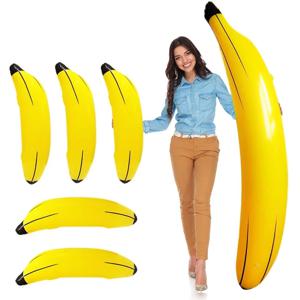 1pc 풍선 바나나 60cm/180cm 가짜 바나나 과일 소품 풍선 장난감 독신 파티 게임 토스 링 장난감