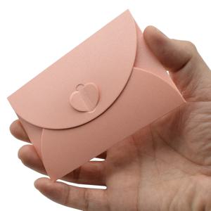 20pcs 미니 컬러 봉투 두꺼운 골판지 작은 접이식 DIY 종이 봉투 자동 잠금 버클 편지 선물 카드 커버