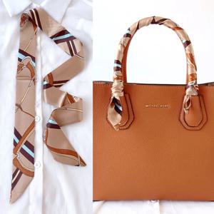 여자 스키니 실크 스카프 90cm * 4cm 긴 머리 스트립 실크 리본 작은 목 스카프 가방 핸들 리본 스카프 스카프 숙녀 넥타이