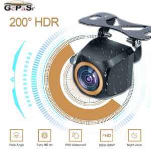 GcPaSr AHD 1920x1080P 자동차 후방 카메라 200 °   Fisheye Golden Lens 풀 HD 야간 투시경 차량 후면 자동차 후진 전면 카메라