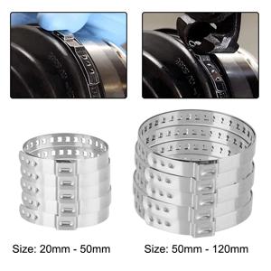 5Pcs 20-50/50-120mm 조정 가능한 자동 패스너 액슬 CV 조인트 부트 압착 클램프 키트 드라이브 샤프트 볼 케이지 클립 자동차 액세서리