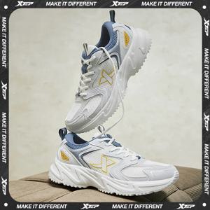 Xtep 남성용 캐주얼 신발, 내마모성 스포츠 신발, 빈티지 미끄럼 방지 야외 신발 876219320026, 2024 여름