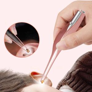 제조업체 어린이의 빛나는 귀 국자 시각적 Earpick Earscoop 빛나는 핀셋 Booger Clip Ear Pick Set