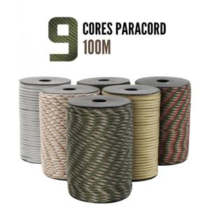 100M 550 군사 표준 9 코어 Paracord 로프 4mm 야외 낙하산 코드 생존 우산 텐트 매는 밧줄 스트랩