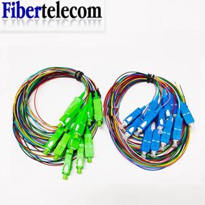 SC UPC/APC 12 번들 광섬유 점퍼 커넥터 Sc 사각형 헤드 피그테일 광섬유 점퍼, PC 모니터 리드 케이블 코드, 고속 데이터
