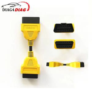 Obd2 연장 케이블 자동차 obd2 16Pin 남성-여성 플러그 연장 코드 노란색 케이블 확장 obd2 진단 인터페이스 어댑터