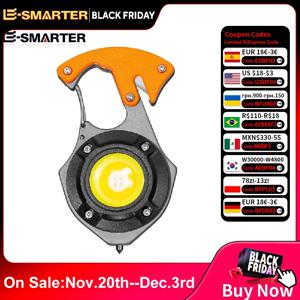 다기능 휴대용 하이라이트 라이트, C타입 고속 충전, 대용량 배터리 수명, 키체인 램프, COB 손전등