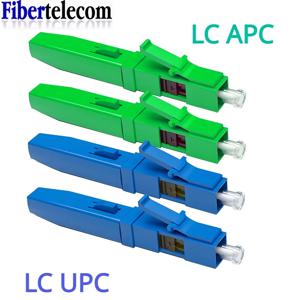 10pcs LC APC UPC 고속 커넥터 특수 부품 2.0*3.0mm 광 드롭 케이블 섬유 퀵 커넥터 녹색 APC 페룰