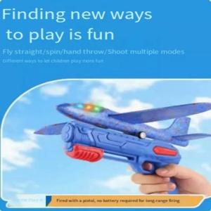 투석기 거품 비행기 총 화재 야외 스포츠 손 던지기 비행 글라이더 장난감 소년 GGirls