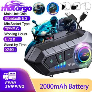 블루투스 5.3 헬멧 헤드셋 무선 핸즈프리 전화 휴대폰 키트 오토바이 방수 이어폰 MP3 뮤직 플레이어 스피커 오토바이용