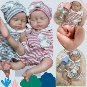 13 인치 전신 실리콘 Loulou 소년 또는 소녀 오픈 입 수제 소프트 터치 비비 신생아 인형 어린이 생일 선물