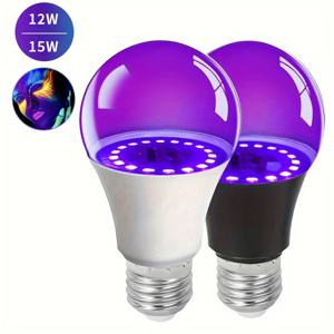 12W 15W 보라색 LED 전구 AC 85-265V PurpleTransparent 커버 파티 유령 집 형광 분위기 장식 조명