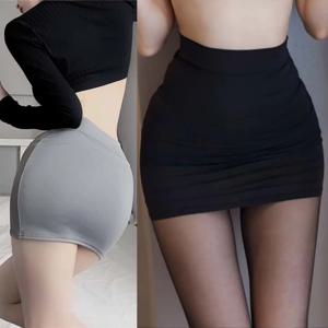 FREEAUCE 하이웨이스트 펜슬 미니스커트 바디콘 타이트 나이트클럽 파티 패키지 랩 숏 스커트 섹시 캐주얼 블랙 화이트 여성용