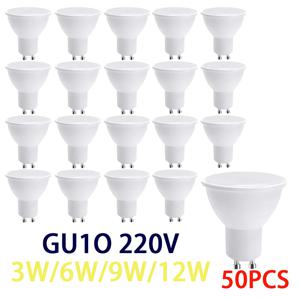 50PCS GU10 Led 전구 빛 220V 스포트 라이트 전구 Bombillas LED 램프 장식 램프 빛 에너지 절약 Lampara 홈 오피스