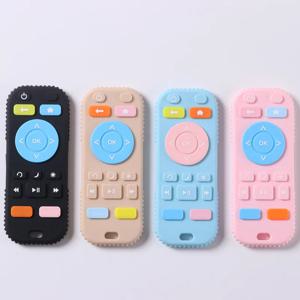 아기 실리콘 원격 제어 Teether 아기 안티 먹는 손 젖니가 남 스틱 만화 진정 물린 장난감