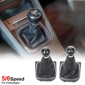 VW PASSAT B6 2005-2012 새로운 5/6 속도 수동 기어 시프트 노브 레버 스틱 시프터 게이 터 부츠 커버 가죽 자동차 액세서리