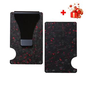 카본 파이버 메탈 미니멀리스트 슬림 신용 카드 홀더 남성 지갑 남성용 RFID 현금 환급 은행 카드 홀더 케이스 지갑