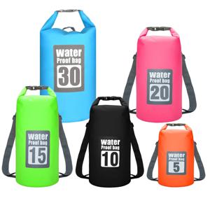 5L/10L/15L/20L/30L PVC 방수 드라이 가방 야외 다이빙 접이식 스토리지 비치 수영 가방 래프팅 강 바다 배낭