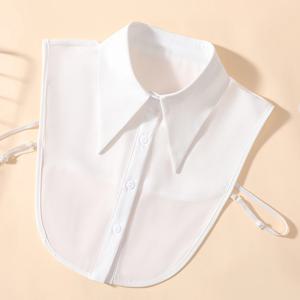 여성용 세련되고 우아한 암호화된 쉬폰 가짜 칼라 하프 셔츠 분리형 다목적 액세서리 칼라 XF-C1