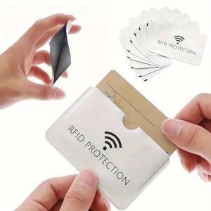 10pcs 알루미늄 스마트 Rfid 차단 은행 슬리브 지갑, RFID 보호 간단한 카드 홀더