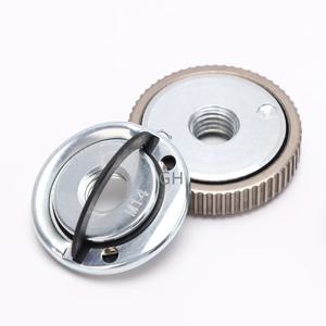 M14 스레드 앵글 그라인더 자동 잠금 프레싱 플레이트 앵글 그라인더 퀵 릴리스 플랜지 너트 클램핑 파워 척 도구 부품 1PC