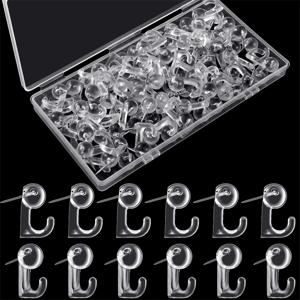 50pc 푸시 핀 후크 플라스틱 머리 압정 장식 엄지 압정 후크 백 핀 코르크 보드 게시판