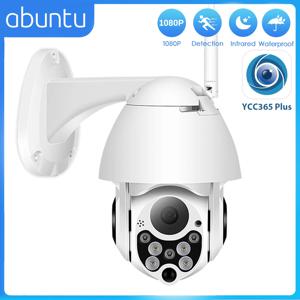 YCC365 Plus PTZ Wifi 카메라 야외 1080P HD CCTV 보안 카메라 4x 줌 방수 스피드 돔 무선 감시 카메라 New