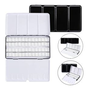 빈 금속 수채화 주석 팔레트 상자 14/26/52pcs DIY 여행 수채화 팔레트에 대 한 분리형 빈 수채화 반 팬