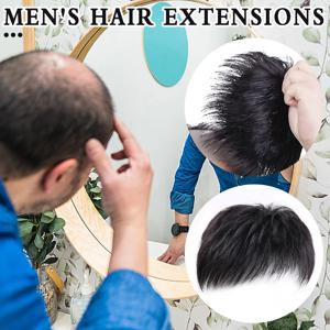 남성 짧은 머리 머리 교체 블록 인치 지중해 대머리 커버 회색 머리 자연 통기성 머리 교체 탑