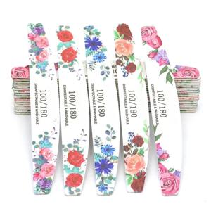 10Pcs / Lot 전문 네일 파일 100/180 Griting Wood 강력한 사포 에머리 양면 손톱 버퍼 블록 파일 아트 네일 도구