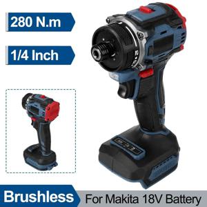 1/4inch 4000rpm 브러시리스 전기 스크루 드라이버 21 + 1 기어 Makita 18v 배터리 용 2 단 무선 전기 드릴 도구