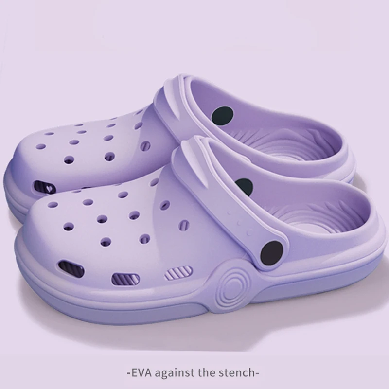 Dongdong 신발 여성의 새로운 유행 여름 두꺼운 단독 증가 안티 슬립 패션 작업 해변 Baotou 미끄러운 샌들