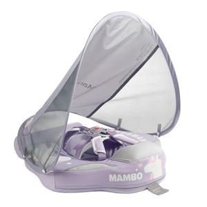 Mambobaby 비 팽창식 아기 수영 플로트 링, 방수 수영 트레이너 수영장 플로트, 태양 캐노피 포함, 3-24