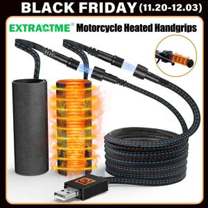 Extractme 오토바이 히팅 핸드그립 5V USB 6단계 온열 전기 핸드그립 커버 진동 방지 미끄럼 방지 빠른 가열 키트