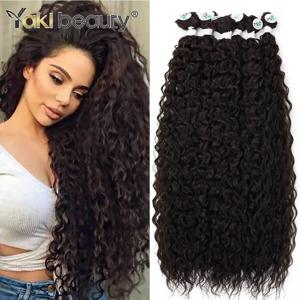 합성 변태 곱슬 머리 번들 긴 제리 곱슬 머리 직조 Anjo 플러스 헤어 익스텐션 유기 얼음 실크 고품질 직조