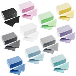 50pcs 10x6.3cm/8x6cm 실버 폴란드어 클리너 실버 금속 보석 도구 용품에 대 한 천을 닦아 연마 천을 청소