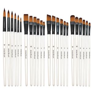 6pcs 아티스트 페인트 브러쉬 세트 아크릴 오일에 대 한 아티스트 페인트 브러시 바디 페이스 락 캔버스에 대 한 수채화 아크릴 그림