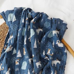 HappyFlute 원피스 Fahion 인쇄 모슬린 면화 섬유 아기 Swaddle 신생아 담요 아기 유아 랩 120x110cm