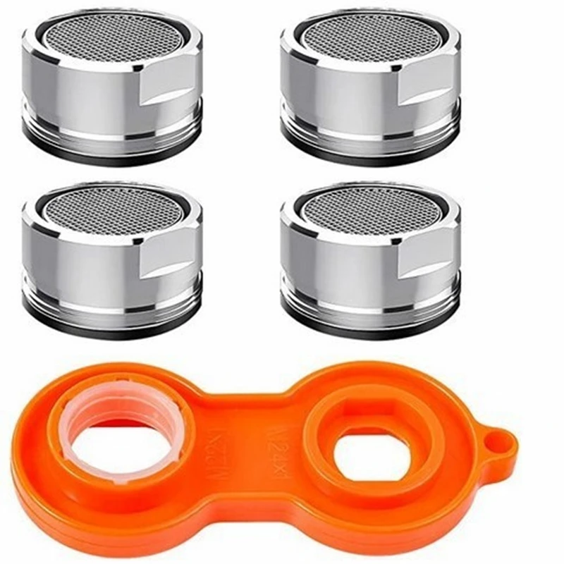 황동 물 절약 수도꼭지 탭 통풍기 교체 가능한 필터 혼합 노즐 24mm 스레드 욕실 수도꼭지 버블 러 수도꼭지 교체