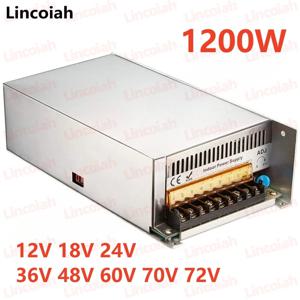 1200W DC 12V 18V 24V 36V 48V 60V 70V 72V 조명 변압기 AC 110V/220V SMPS CNC LED Stirp 모터 CCTV 용 가변 전압