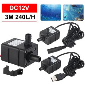 물 순환 120L/H 미니 잠수정 펌프 USB 펌핑 DC12V 정원 연못 물고기 탱크 마이크로 5V에 대 한 브러시리스 작은 물 펌프