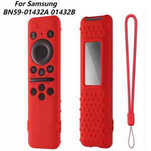 삼성 BN59-01432A 01432B 원격 제어 실리콘 보호 케이스 충격 방지 미끄럼 방지 스마트 TV 소프트 슬리브 (끈 포함)