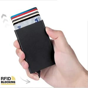 DIENQI-미니 슬림 미니멀리스트 지갑 Rfid 신용 카드 소지자 알루미늄 여성 남성 비즈니스 은행 카드 소지자 케이스 Carteira Masculina