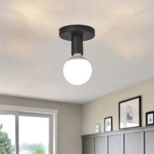 블랙/화이트 E27 램프베이스 현대 노르딕 레트로 철 램프 장식 거실 침실 욕실 천장 조명 벽 램프 홀더