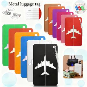 알루미늄 합금 여행 수하물 태그 교수형 태그 가방 태그 비행기 이름 ID 카드 Anti-lost Solid Color Travel Accessories.zmt