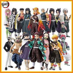 뜨거운 애니메이션 악마 슬레이어 Kimetsu no Yaiba 그림 Kamado Tanjirou 액션 피규어 Agatsuma Zenitsu Nezuko Warrior PVC 모델 완구