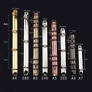 A4 A5 B5 A6 금속 링 바인더 클립 노트북 루스 리프 바인딩 스트립 바인딩 클립 사무실 학교 용품 직경 2cm