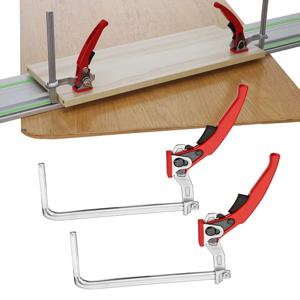 2PCS 160x60mm 퀵 가이드 레일 래칫 클램프 목공 F 클램프 MFT 및 가이드 레일 시스템 용 퀵 클램핑 핸드 툴
