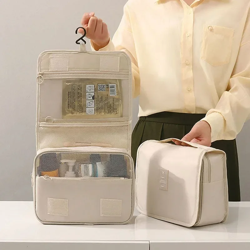 고품질 여행 메이크업 가방 방수 세면 용품 주최자 여성 Neceser 욕실 후크 워시 파우치 후크 메이크업 보관 가방