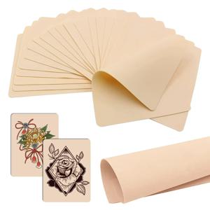1-100PCS 문신 빈 연습 피부 눈썹 페인트 양면 합성 가죽 핑크 문신 초보자 가짜 피부 운동 도구